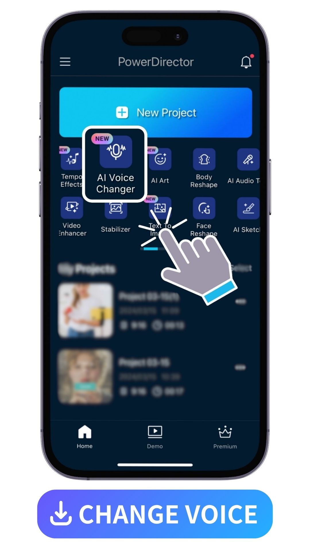 PowerDirector Interface